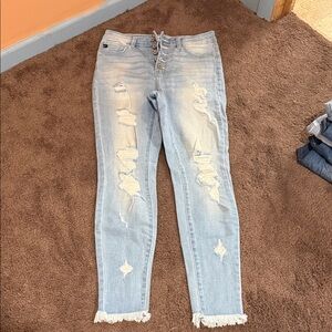 KanCan Light Blue Distressed Skinny Jeans